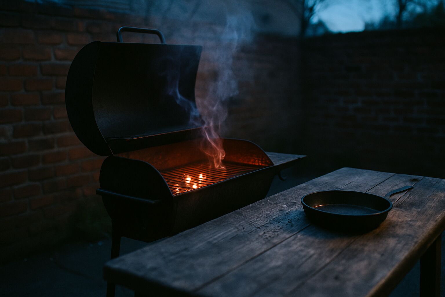 The pit at dusk