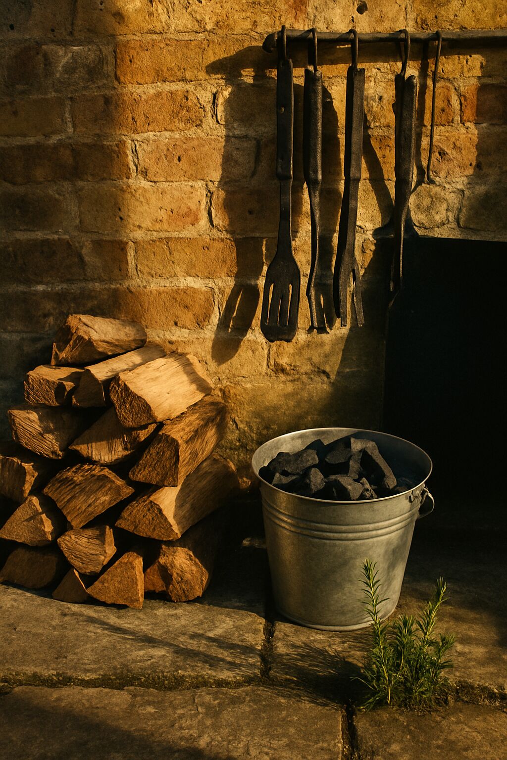The yard, late afternoon